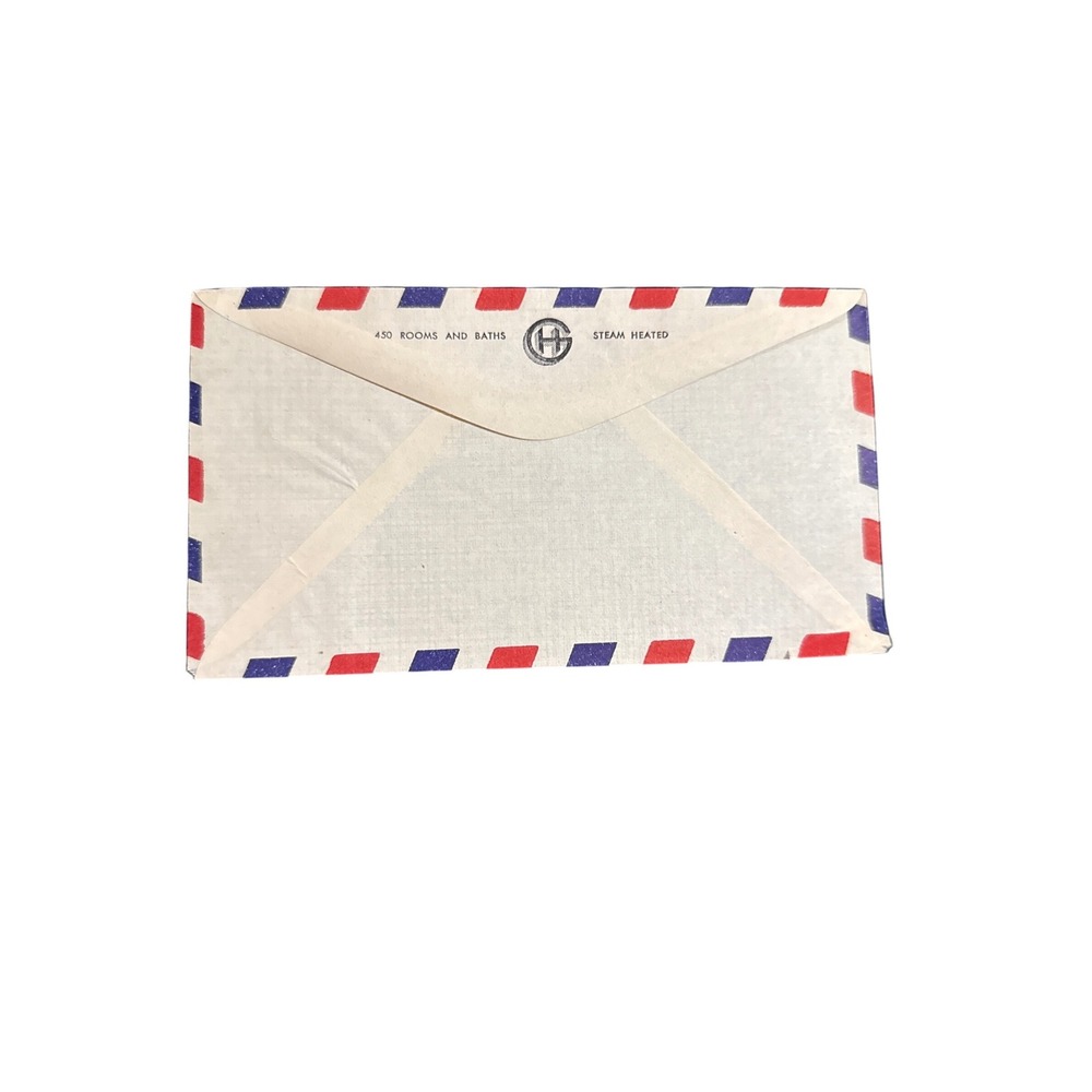 Hotel Geneve Air Mail Envelope Vintage Mexico Ephemera Mid Century Stationery‎ - Picture 2 of 9